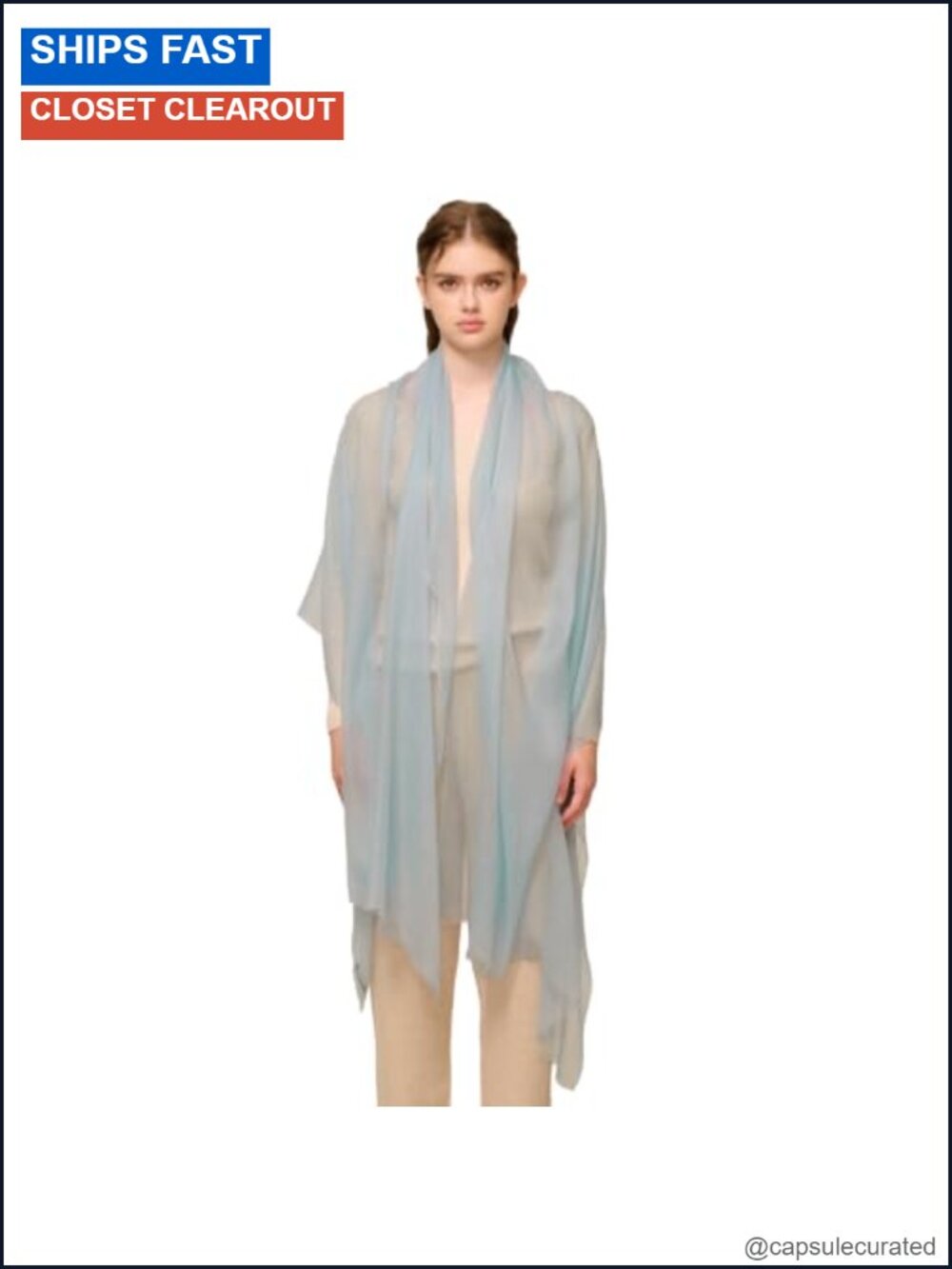 100% Cashmere Shawl Wrap Women Oversized Sheer Scarf